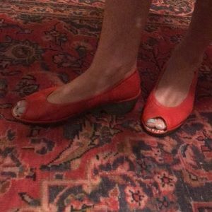 FLY LONDON SIZE 39 or 9.5 PEEP TOE WEDGES